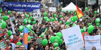 Madrid se tiñe de verde: 40.000 personas marchan en favor de la vida